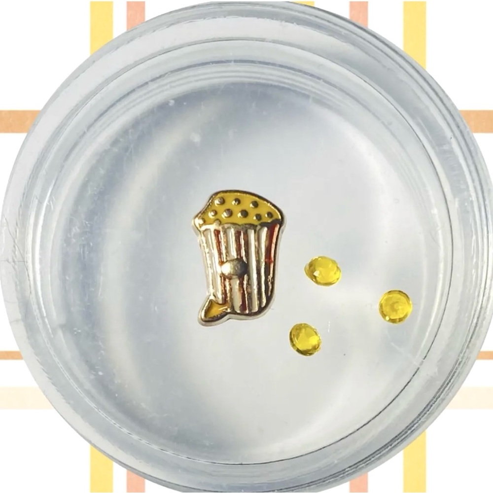 🍿 POPCORN LOVERS FLOATING CHARM SET 🍿
